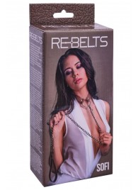 Коричневый поводок и чокер с кольцом Sofi - Rebelts - купить с доставкой в Брянске
