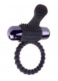 Черное эрекционное виброкольцо Vibrating Silicone Super Ring - Pipedream - в Брянске купить с доставкой