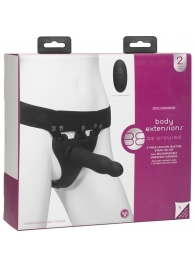 Черный полый вибрострапон Body Extensions BE Aroused - 17,78 см. - Doc Johnson - купить с доставкой в Брянске