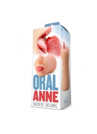 Телесный мастурбатор-ротик с язычком Oral Anne - Blush Novelties - в Брянске купить с доставкой