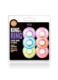 Набор из 6 эрекционных колец King of the Ring - Blush Novelties - в Брянске купить с доставкой