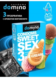 Презервативы для орального секса DOMINO Sweet Sex с ароматом мороженого - 3 шт. - Domino - купить с доставкой в Брянске