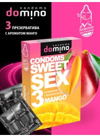 Презервативы для орального секса DOMINO Sweet Sex с ароматом манго - 3 шт. - Domino - купить с доставкой в Брянске