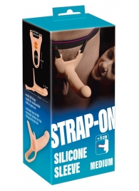 Силиконовый полый страпон на ремнях Silicone Strap-on - 16 см. - Orion - купить с доставкой в Брянске