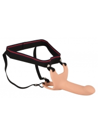 Силиконовый полый страпон на ремнях Silicone Strap-on - 16 см. - Orion - купить с доставкой в Брянске