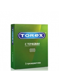 Текстурированные презервативы Torex  С точками  - 3 шт. - Torex - купить с доставкой в Брянске