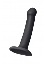 Черный фаллос на присоске Silicone Bendable Dildo S - 17 см. - Strap-on-me - купить с доставкой в Брянске