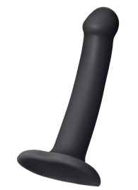 Черный фаллос на присоске Silicone Bendable Dildo S - 17 см. - Strap-on-me - купить с доставкой в Брянске