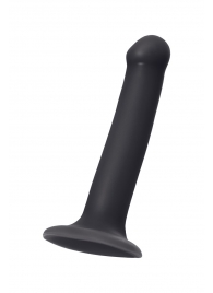 Черный фаллос на присоске Silicone Bendable Dildo M - 18 см. - Strap-on-me - купить с доставкой в Брянске