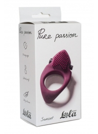 Бордовое эрекционное виброкольцо Pure Passion Sunset - Lola Games - в Брянске купить с доставкой