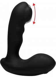 Черный стимулятор простаты Alpha-Pro 7X P-Milker Silicone Prostate Stimulator with Milking Bead - XR Brands - в Брянске купить с доставкой