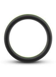 Черно-зеленое эрекционное кольцо Silicone Go Pro Cock Ring - Blush Novelties - в Брянске купить с доставкой