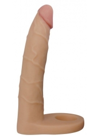 Телесная насадка-фаллоимитатор для двойного проникновения - 17 см. - Lovetoy - купить с доставкой в Брянске