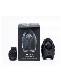 Темно-серый инновационный мужской осциллятор PULSE SOLO LUX с пультом ДУ - Hot Octopuss - в Брянске купить с доставкой