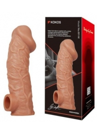 Телесная насадка на фаллос с фиксацией мошонки EXTREME SLEEVE - 15,6 см. - KOKOS - в Брянске купить с доставкой