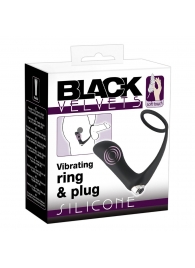 Черное эрекционное кольцо с анальной вибропробкой Vibrating Ring   Plug - Orion - в Брянске купить с доставкой