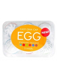 Набор из 6 мастурбаторов Tenga EGG Easy Beat с различным рельефом - Tenga - в Брянске купить с доставкой