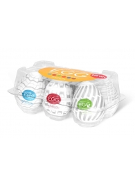 Набор из 6 мастурбаторов Tenga EGG Easy Beat с различным рельефом - Tenga - в Брянске купить с доставкой