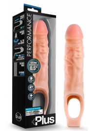 Телесный реалистичный фаллоудлинитель 9 Inch Silicone Cock Sheath Penis Extender - 22,86 см. - Blush Novelties - в Брянске купить с доставкой