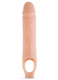 Телесный реалистичный фаллоудлинитель 10 Inch Silicone Cock Sheath Penis Extender - 25,4 см. - Blush Novelties - в Брянске купить с доставкой