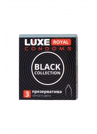 Черные презервативы LUXE Royal Black Collection - 3 шт. - Luxe - купить с доставкой в Брянске