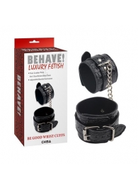 Черные наручники Be good Wrist Cuffs - Chisa - купить с доставкой в Брянске