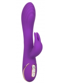 Фиолетовый вибратор-кролик с нагревом Jack Rabbit Signature Heated Silicone Rotating - 21,5 см. - California Exotic Novelties