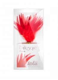 Красный перьевой тиклер Plume - 23 см. - Lola Lingerie - купить с доставкой в Брянске