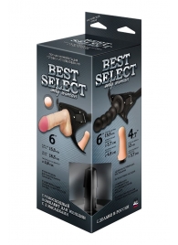 Черный пояс для женщин BEST SELECT с 3 насадками - LOVETOY (А-Полимер) - купить с доставкой в Брянске