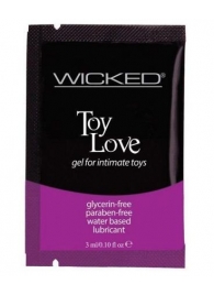 Лубрикант на водной основе для использования с игрушками WICKED Toy Love - 3 мл. - Wicked - купить с доставкой в Брянске