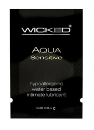 Мягкий лубрикант на водной основе WICKED AQUA Sensitive - 3 мл. - Wicked - купить с доставкой в Брянске