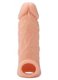 Телесная насадка EXTENDER WITH BALL STRAP 5.5 - 14 см. - Dream Toys - в Брянске купить с доставкой