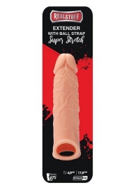 Телесная насадка EXTENDER WITH BALL STRAP 6.5 - 17 см. - Dream Toys - в Брянске купить с доставкой