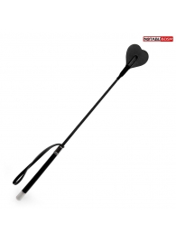 Черный стек с наконечником-сердечком - 54 см. - Notabu - купить с доставкой в Брянске