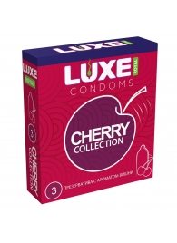 Презервативы с ароматом вишни LUXE Royal Cherry Collection - 3 шт. - Luxe - купить с доставкой в Брянске