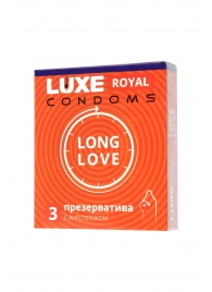 Презервативы с продлевающим эффектом LUXE Royal Long Love - 3 шт. - Luxe - купить с доставкой в Брянске