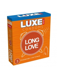 Презервативы с продлевающим эффектом LUXE Royal Long Love - 3 шт. - Luxe - купить с доставкой в Брянске