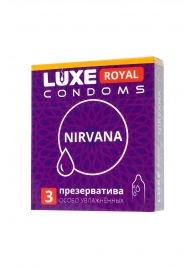 Презервативы с увеличенным количеством смазки LUXE Royal Nirvana - 3 шт. - Luxe - купить с доставкой в Брянске