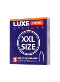 Презервативы увеличенного размера LUXE Royal XXL Size - 3 шт. - Luxe - купить с доставкой в Брянске