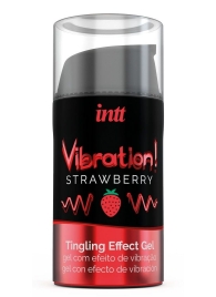 Жидкий интимный гель с эффектом вибрации Vibration! Strawberry - 15 мл. - INTT - купить с доставкой в Брянске