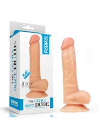 Телесный фаллоимитатор 8  The Ultra Soft Dude - 20 см. - Lovetoy