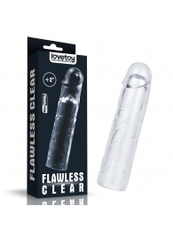 Прозрачная насадка-удлинитель Flawless Clear Penis Sleeve Add 2 - 19 см. - Lovetoy - в Брянске купить с доставкой