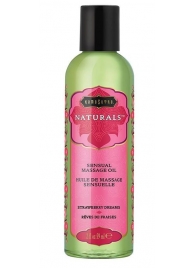Массажное масло Naturals Strawberry Dreams с ароматом клубники - 59 мл. - Kama Sutra - купить с доставкой в Брянске