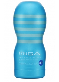 Мастурбатор с охлаждающей смазкой TENGA Original Vacuum Cup Cool - Tenga - в Брянске купить с доставкой