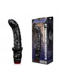 Черный вибромассажер простаты 6  Premium Prostate Massager - BlueLine - в Брянске купить с доставкой