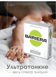 Ультратонкие презервативы Bariera Ultra Thin - 3 шт. - Bariera - купить с доставкой в Брянске