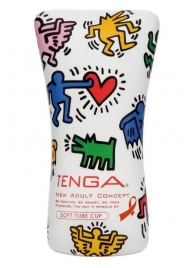 Мастурбатор-туба Keith Haring Soft Tube CUP - Tenga - в Брянске купить с доставкой