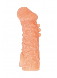 Телесная закрытая насадка с шершавой головкой Cock Sleeve Size S - 13,8 см. - KOKOS - в Брянске купить с доставкой Телесная закрытая насадка с шершавой головкой Cock Sleeve Size S - 13,8 см. - KOKOS - в Брянске купить с доставкой