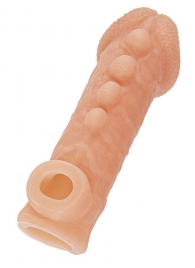 Телесная закрытая насадка с шишечками Cock Sleeve Size M - 15,6 см. - KOKOS - в Брянске купить с доставкой