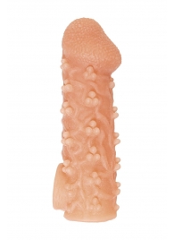 Телесная закрытая насадка с пучками шишечек Cock Sleeve Size S - 13,8 см. - KOKOS - в Брянске купить с доставкой Телесная закрытая насадка с пучками шишечек Cock Sleeve Size S - 13,8 см. - KOKOS - в Брянске купить с доставкой
